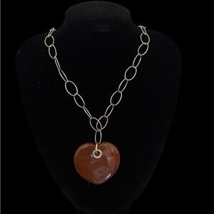 Elegant Silver Chain Necklace with Heart Pendant